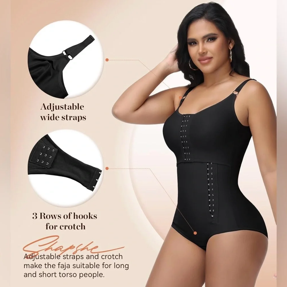 NWOT Shapshe - Black Fajas Shapewear Bodysuit - Picture 5 of 16